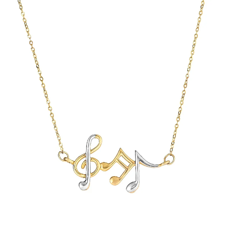 Elevate Your Outfit With Discounted Statement Jewelry Limited Time Deal 14K Gold Music Notes Necklace Elevate Your Outfit With Discounted Statement Jewelry Limited Time Deal 14K Gold Music Notes Necklace