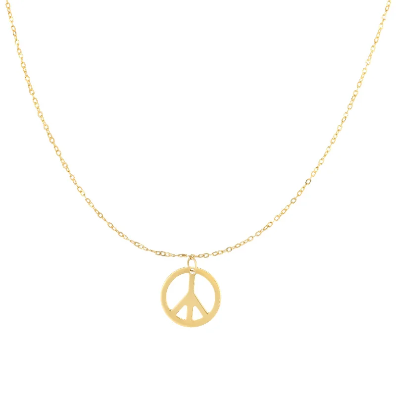 Timeless Jewelry Styles At Wallet-Friendly Prices Elegant Style 14K Gold Polished Peace Sign Necklace Timeless Jewelry Styles At Wallet-Friendly Prices Elegant Style 14K Gold Polished Peace Sign Necklace