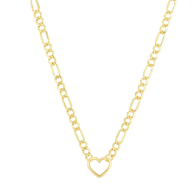 Personalized Jewelry Sale – Unique Gifts At Low Prices Sophisticated Style Offers 14K Heart Figaro Chain Necklace Personalized Jewelry Sale – Unique Gifts At Low Prices Sophisticated Style Offers 14K Heart Figaro Chain Necklace