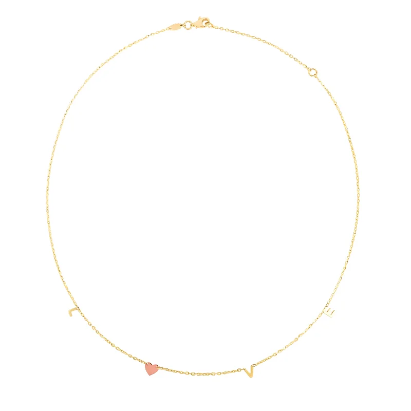 Sparkle On A Budget – Fine Jewelry For Less Fashion Forward 14K LOVE Necklace
