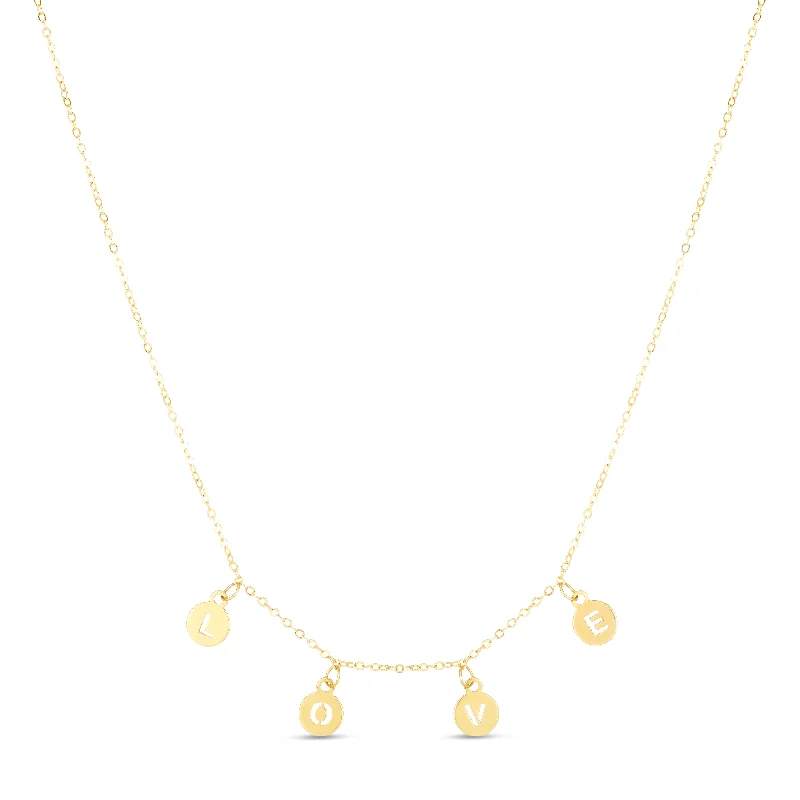Timeless Elegance, Temporary Discounts – Act Fast Latest Fashion 14K ""Love"" Necklace