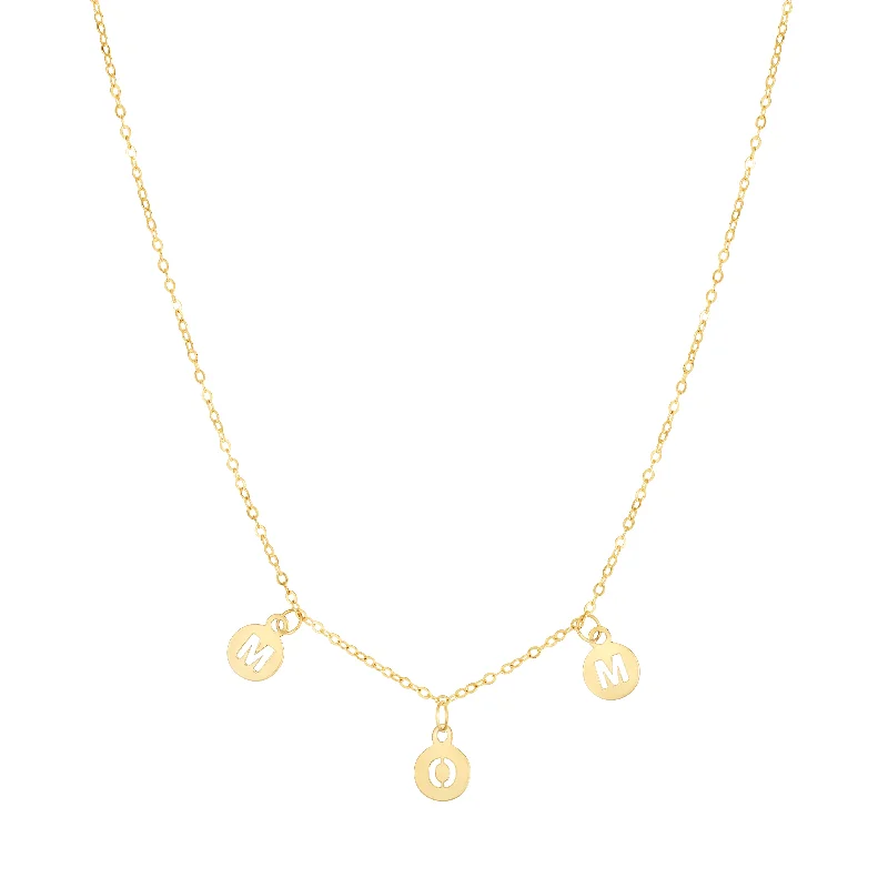 Glamorous Jewelry, Glamorous Deals – Shop Now Summer Fashion 14K ""Mom"" Necklace