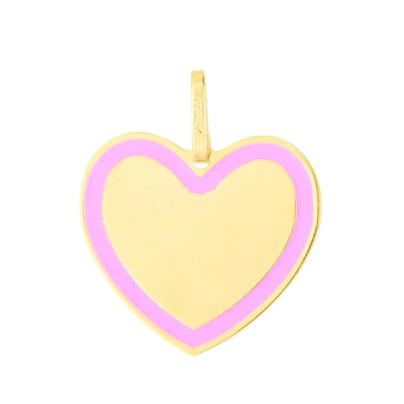 Stunning Statement Jewelry, Unbeatable Discounts Urban Fashion 14K Pink Enamel Heart Charm Stunning Statement Jewelry, Unbeatable Discounts Urban Fashion 14K Pink Enamel Heart Charm