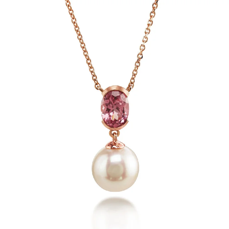 Elegant Jewelry Pieces At Unbelievable Prices Hot Picks 14K Rose Gold Cultured Pearl/Lotus Garnet Neckpiece Elegant Jewelry Pieces At Unbelievable Prices Hot Picks 14K Rose Gold Cultured Pearl/Lotus Garnet Neckpiece