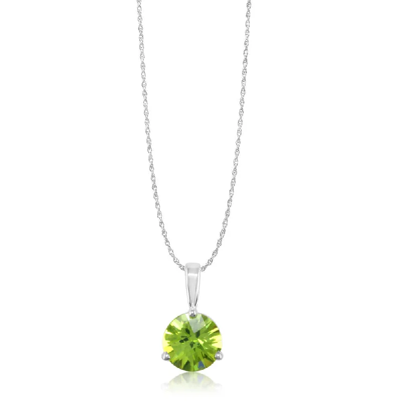Luxury Jewelry At Unbeatable Discounts New Arrivals 14K White Gold Checkerboard Peridot Martini Pendant Luxury Jewelry At Unbeatable Discounts New Arrivals 14K White Gold Checkerboard Peridot Martini Pendant