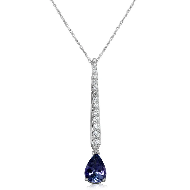 Seasonal Jewelry Deals – Elevate Your Style Flash Sales 14K White Gold Peacock Tanzanite/Diamond Pendant Seasonal Jewelry Deals – Elevate Your Style Flash Sales 14K White Gold Peacock Tanzanite/Diamond Pendant