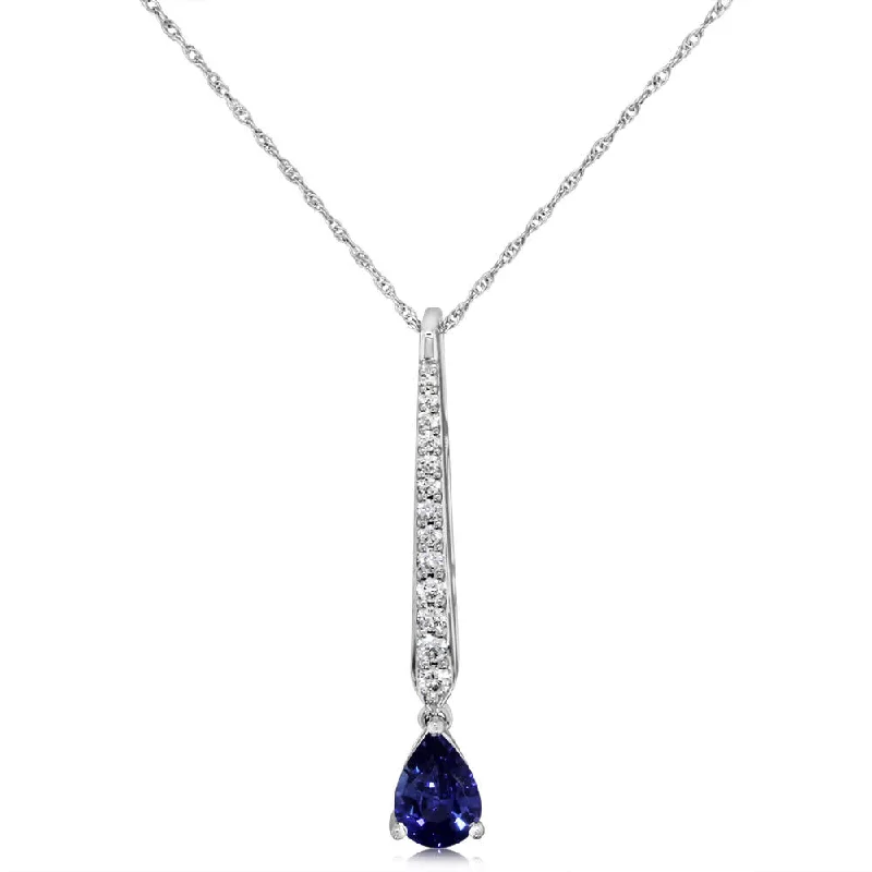 Exclusive Jewelry Sale – Sparkle For Less Fast Fashion Favorites 14K White Gold Sapphire/Diamond Pendant Exclusive Jewelry Sale – Sparkle For Less Fast Fashion Favorites 14K White Gold Sapphire/Diamond Pendant