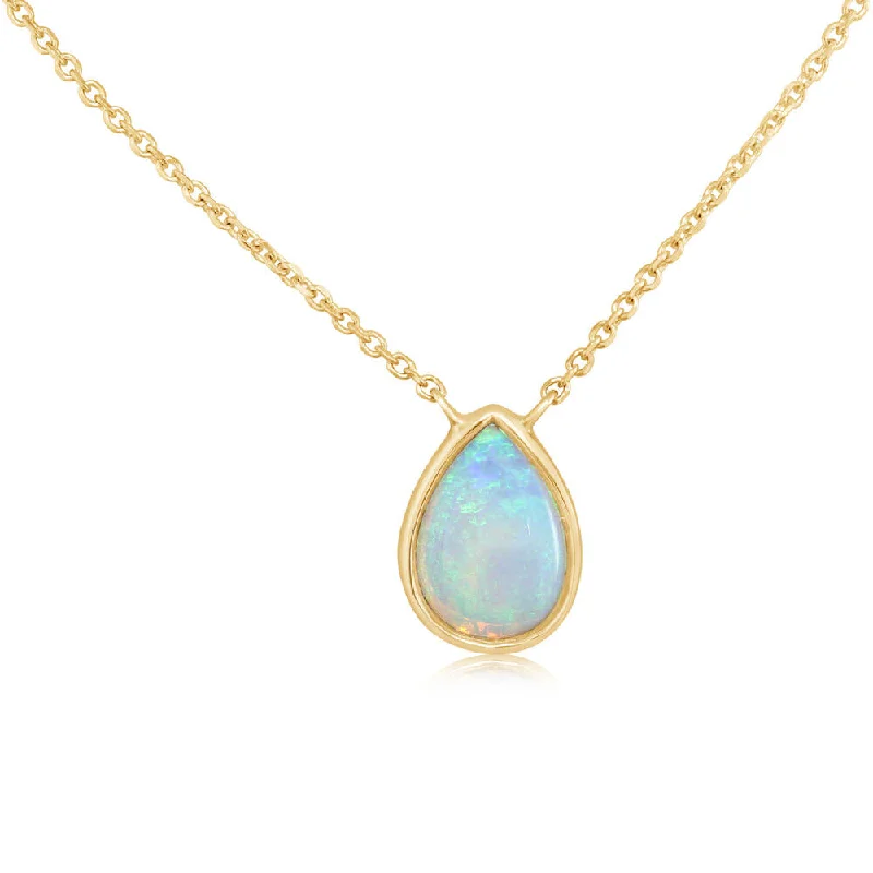 Timeless Jewelry At Special Discount Rates Shop The Hottest Deals 14K Yellow Gold Australian Opal Neckpiece