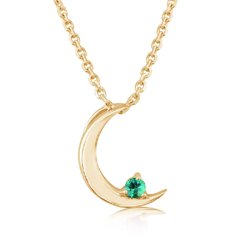 Special Jewelry Deals – Upgrade Your Collection Fashion Forward 14K Yellow Gold Emerald Moon Pendant Special Jewelry Deals – Upgrade Your Collection Fashion Forward 14K Yellow Gold Emerald Moon Pendant