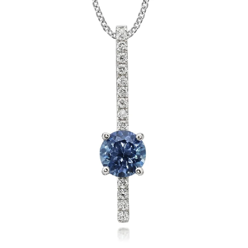 Chic And Stylish Jewelry At Exclusive Prices Unbeatable Prices 14K Yellow Gold Montana Sapphire/Diamond Pendant Chic And Stylish Jewelry At Exclusive Prices Unbeatable Prices 14K Yellow Gold Montana Sapphire/Diamond Pendant