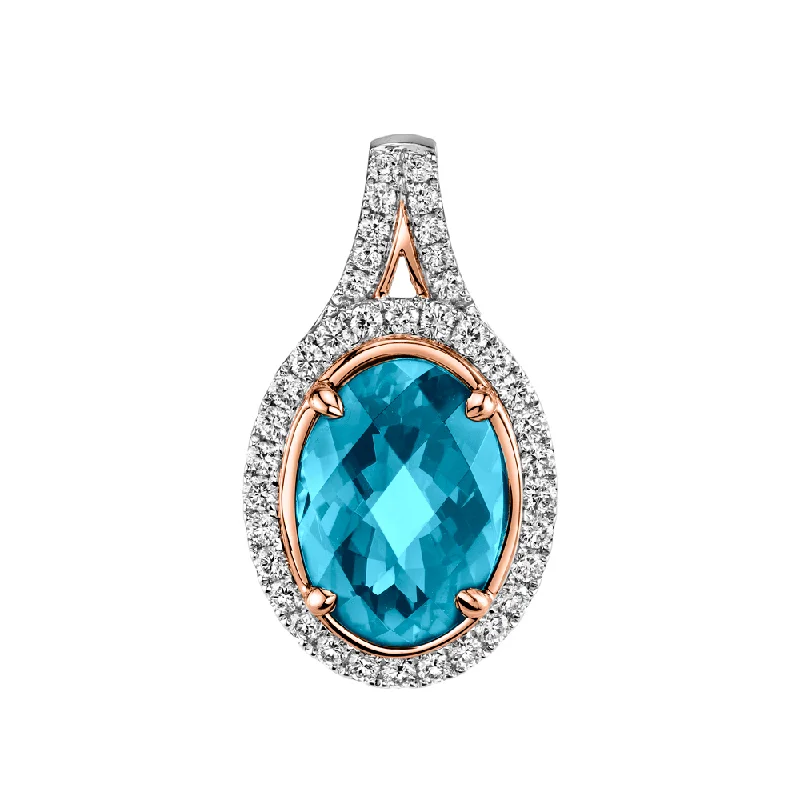 Seasonal Jewelry Clearance – Best Styles At The Lowest Prices Fashion Forward Femininity 7 Carat London Blue Topaz & Diamond Pendant