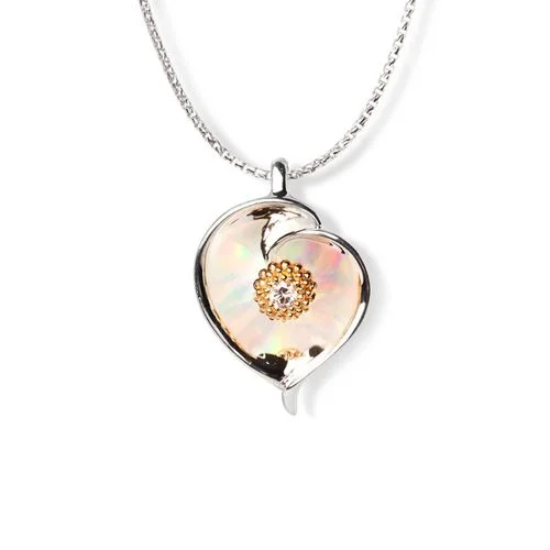 Jewelry Clearance Event – Stock Up Before It's Over Limited-Time Offer Floral Calla Lily Opal & Diamond Pendant in 14k & Silver Jewelry Clearance Event – Stock Up Before It's Over Limited-Time Offer Floral Calla Lily Opal & Diamond Pendant in 14k & Silver