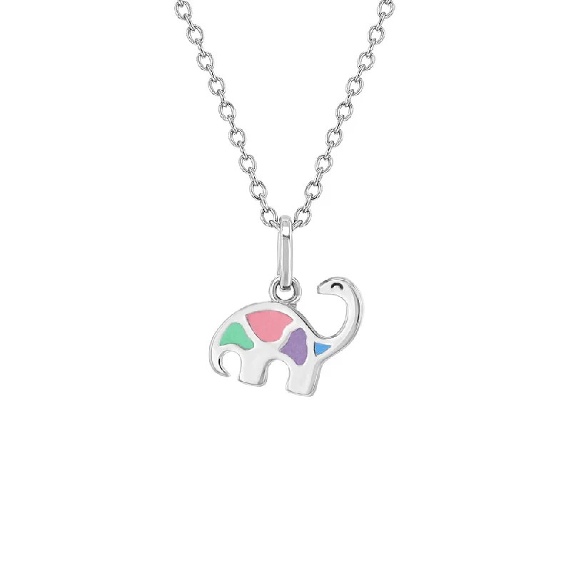 Trendy Minimalist Jewelry For Everyday Wear Day-To-Night Styles Children's Dinosaur Friend Necklace in Sterling Silver Trendy Minimalist Jewelry For Everyday Wear Day-To-Night Styles Children's Dinosaur Friend Necklace in Sterling Silver