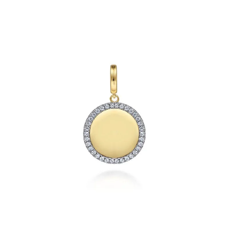 Flash Sale On Elegant Jewelry – Don't Miss Out Style Breakthroughs 14K Yellow Gold Diamond 18mm Round Medallion Personalized Pendant Flash Sale On Elegant Jewelry – Don't Miss Out Style Breakthroughs 14K Yellow Gold Diamond 18mm Round Medallion Personalized Pendant