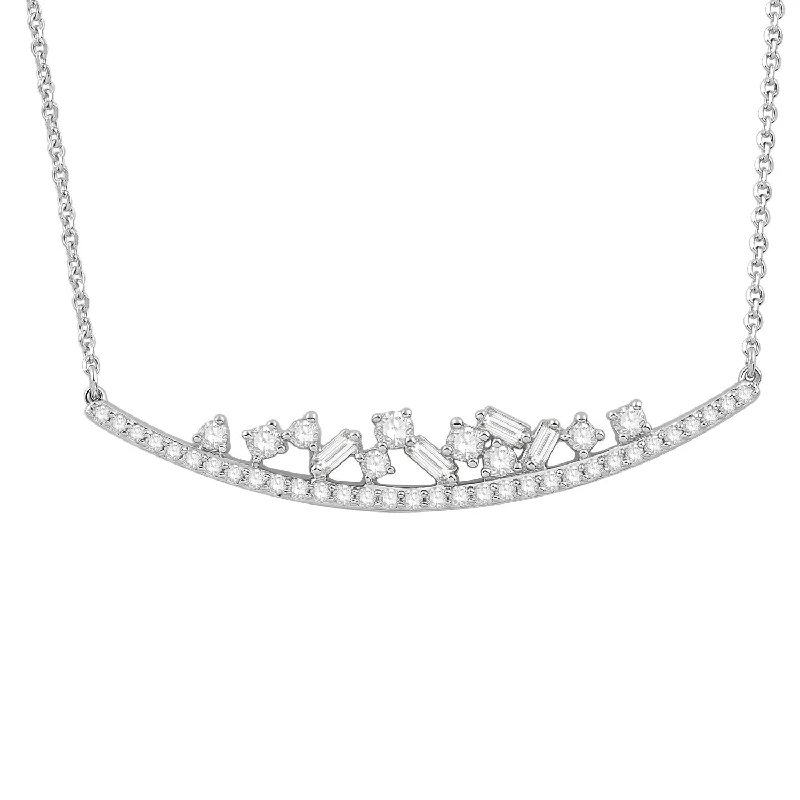 Elegant Rose Gold Jewelry For A Stylish Touch Casual Fashion Diamond Rock n Roll Bar Necklace Elegant Rose Gold Jewelry For A Stylish Touch Casual Fashion Diamond Rock n Roll Bar Necklace
