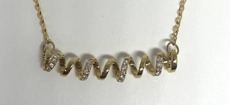 Luxury Jewelry Now At Special Promotional Rates Trendy Street Style Diamond Spiral Bar Necklace in 14k Luxury Jewelry Now At Special Promotional Rates Trendy Street Style Diamond Spiral Bar Necklace in 14k