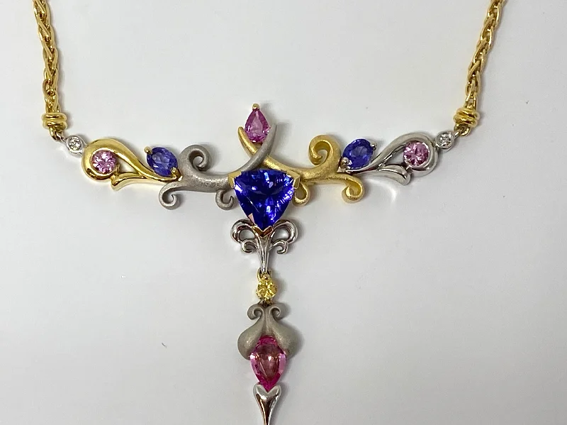 Shop Trending Jewelry With Exclusive Savings Modern Fashion Sale Denny Wong Tanzanite Necklace in 18k Gold Shop Trending Jewelry With Exclusive Savings Modern Fashion Sale Denny Wong Tanzanite Necklace in 18k Gold