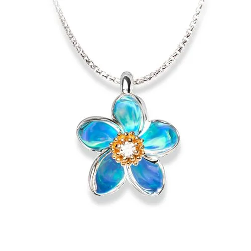 Affordable Glamour – Premium Jewelry For Less Stylish Looks Floral Plumeria Opal & Diamond Pendant in 14k & Silver Affordable Glamour – Premium Jewelry For Less Stylish Looks Floral Plumeria Opal & Diamond Pendant in 14k & Silver