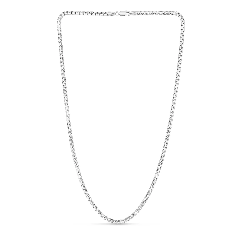 Elegant Rose Gold Jewelry For A Stylish Touch Modish Fashion Discounts Sterling Silver 2.9mm Rockstar Cut Round Box Chain Elegant Rose Gold Jewelry For A Stylish Touch Modish Fashion Discounts Sterling Silver 2.9mm Rockstar Cut Round Box Chain