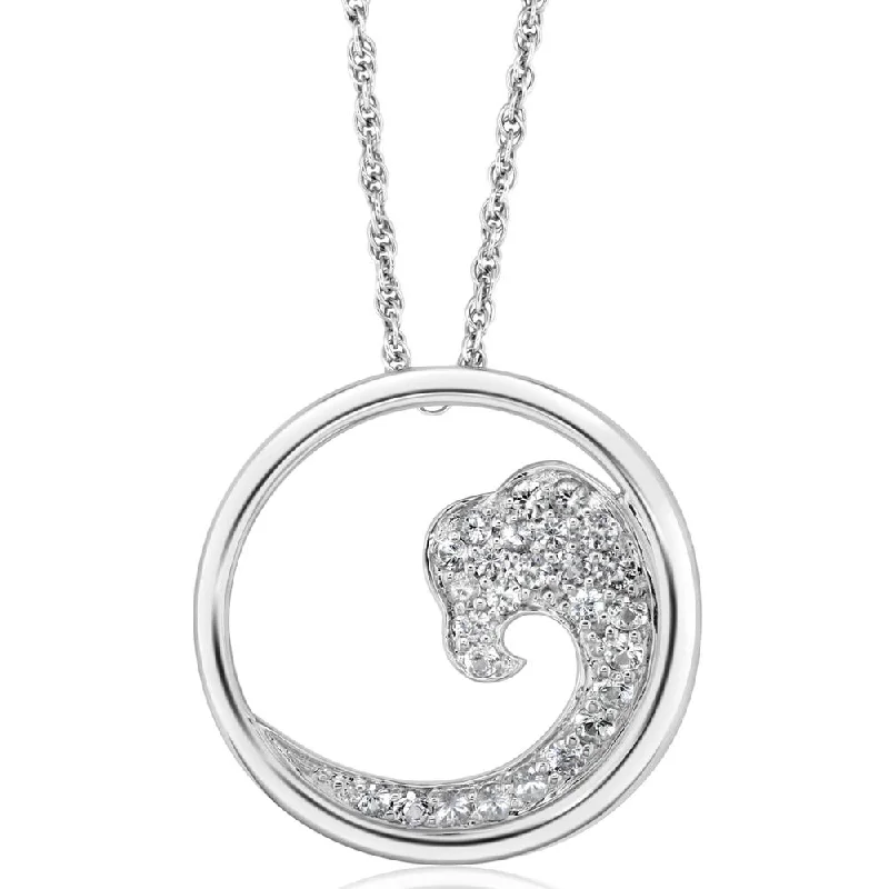 Huge Savings On Timeless Jewelry Collections Gift Ideas Sterling Silver Nature White Sapphire Wave 20mm Pendant Huge Savings On Timeless Jewelry Collections Gift Ideas Sterling Silver Nature White Sapphire Wave 20mm Pendant