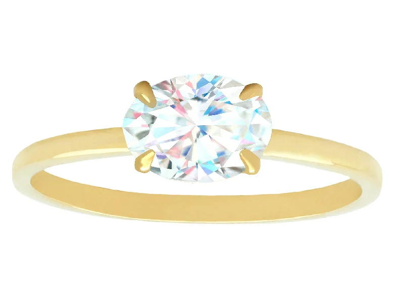 Luxury Meets Affordability – Jewelry Sale Now Live Trendy Street Style 1 Carat East-West Oval White Diamond Ring Luxury Meets Affordability – Jewelry Sale Now Live Trendy Street Style 1 Carat East-West Oval White Diamond Ring