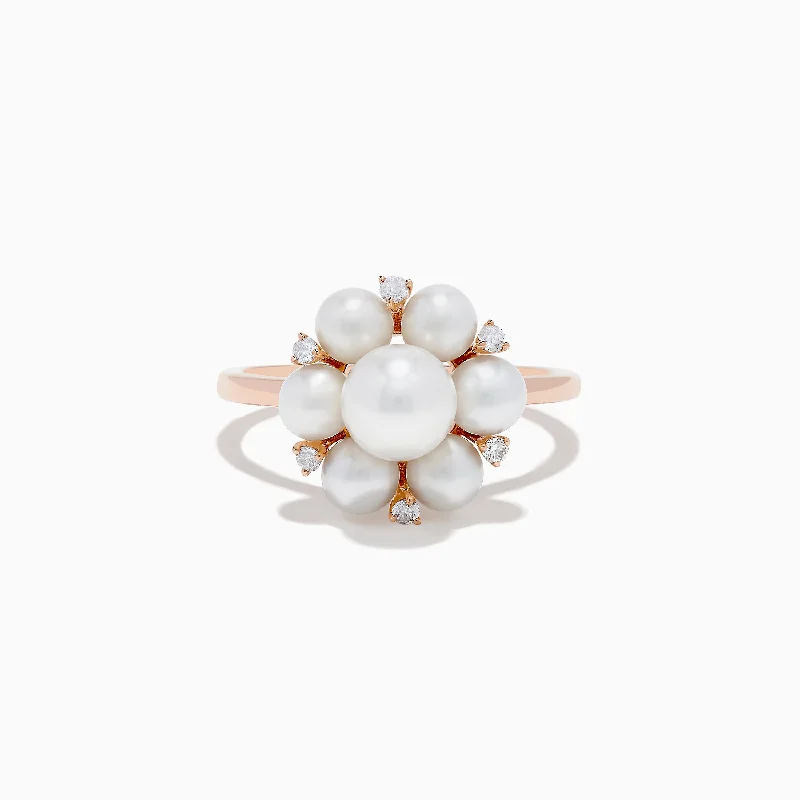 Exclusive Jewelry Offers – Shine For Less Modern Chic Discounts 14K Rose Gold Cultured Freshwater Pearl and Diamond Ring Exclusive Jewelry Offers – Shine For Less Modern Chic Discounts 14K Rose Gold Cultured Freshwater Pearl and Diamond Ring