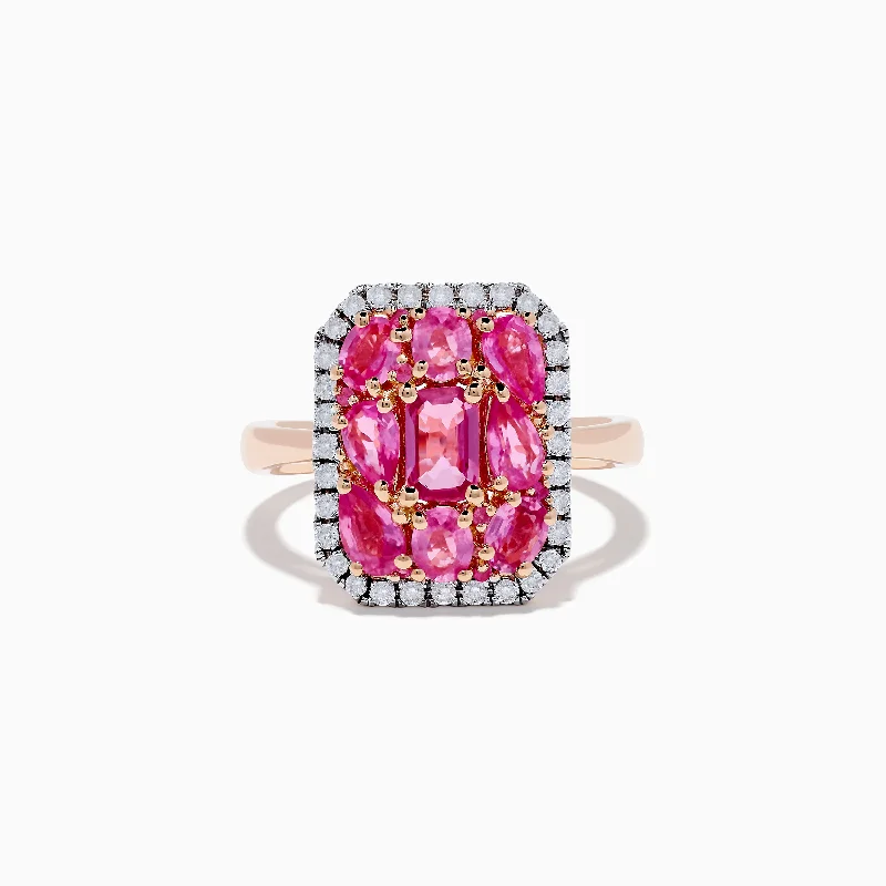 Trending Jewelry Styles Now At Limited-Time Discounts Chic & Modern Sales 14K Rose Gold Pink Sapphire and Diamond Ring Trending Jewelry Styles Now At Limited-Time Discounts Chic & Modern Sales 14K Rose Gold Pink Sapphire and Diamond Ring