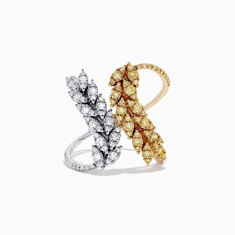 Elegant Jewelry Pieces At Unbelievable Prices Casual Yet Chic Sales 14K Two Tone Gold Yellow Diamond and White Diamond Ring, 1.00 TCW Elegant Jewelry Pieces At Unbelievable Prices Casual Yet Chic Sales 14K Two Tone Gold Yellow Diamond and White Diamond Ring, 1.00 TCW