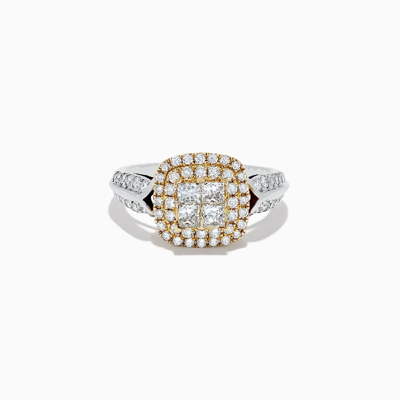 Timeless Jewelry At Special Discount Rates Fashionable Comfort Promotions 14K White and Yellow Gold Diamond Ring, 1.25 TCW Timeless Jewelry At Special Discount Rates Fashionable Comfort Promotions 14K White and Yellow Gold Diamond Ring, 1.25 TCW