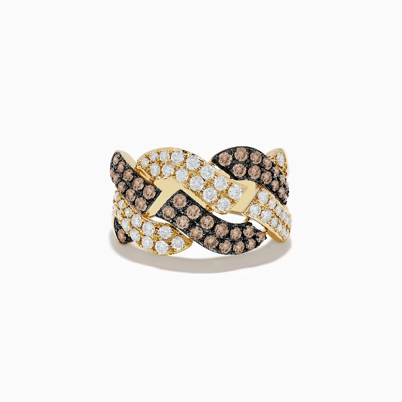 Classic And Modern Jewelry Styles On Sale Best Deals Of The Season 14K Yellow Gold Espresso and White Diamond Ring Classic And Modern Jewelry Styles On Sale Best Deals Of The Season 14K Yellow Gold Espresso and White Diamond Ring