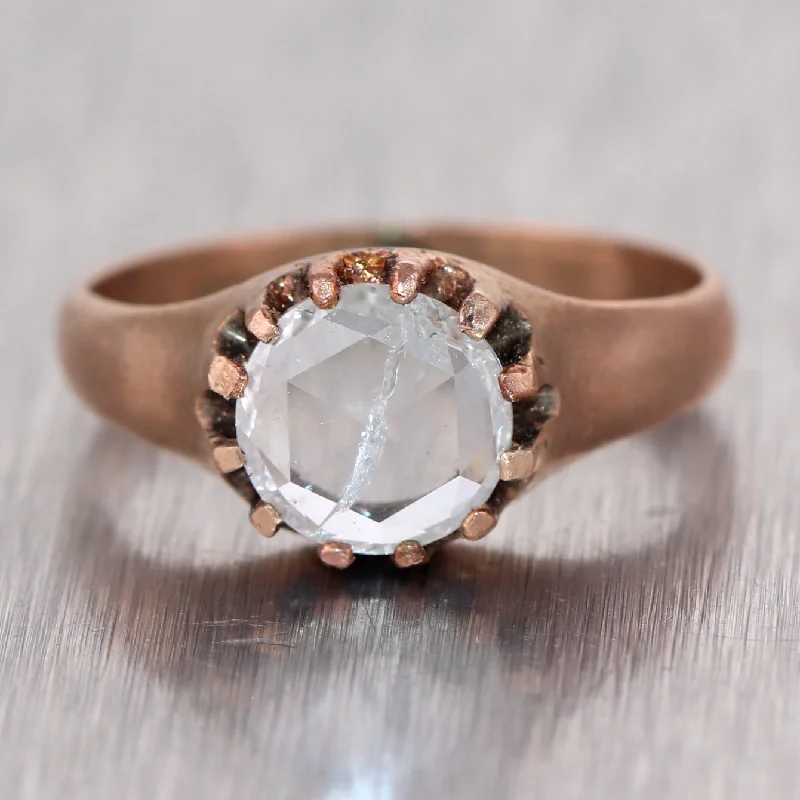 Elevate Your Outfit With Discounted Statement Jewelry The Latest Trends 1880'S Antique Victorian 14k Yellow Gold Rose Cut Diamond Ring Elevate Your Outfit With Discounted Statement Jewelry The Latest Trends 1880'S Antique Victorian 14k Yellow Gold Rose Cut Diamond Ring