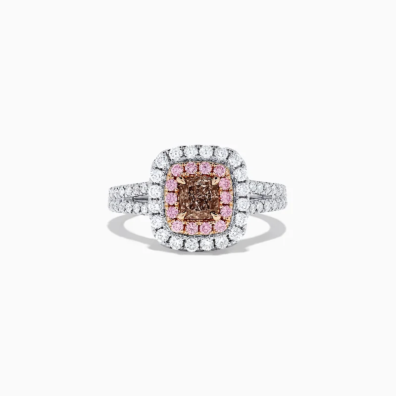 Shop Handcrafted Jewelry At Special Promotional Rates Additional Time-Limited Offers 18K Gold White, Pink and GIA Certified Pinkish-Brown Diamond Ring, 1.44 TCW Shop Handcrafted Jewelry At Special Promotional Rates Additional Time-Limited Offers 18K Gold White, Pink and GIA Certified Pinkish-Brown Diamond Ring, 1.44 TCW