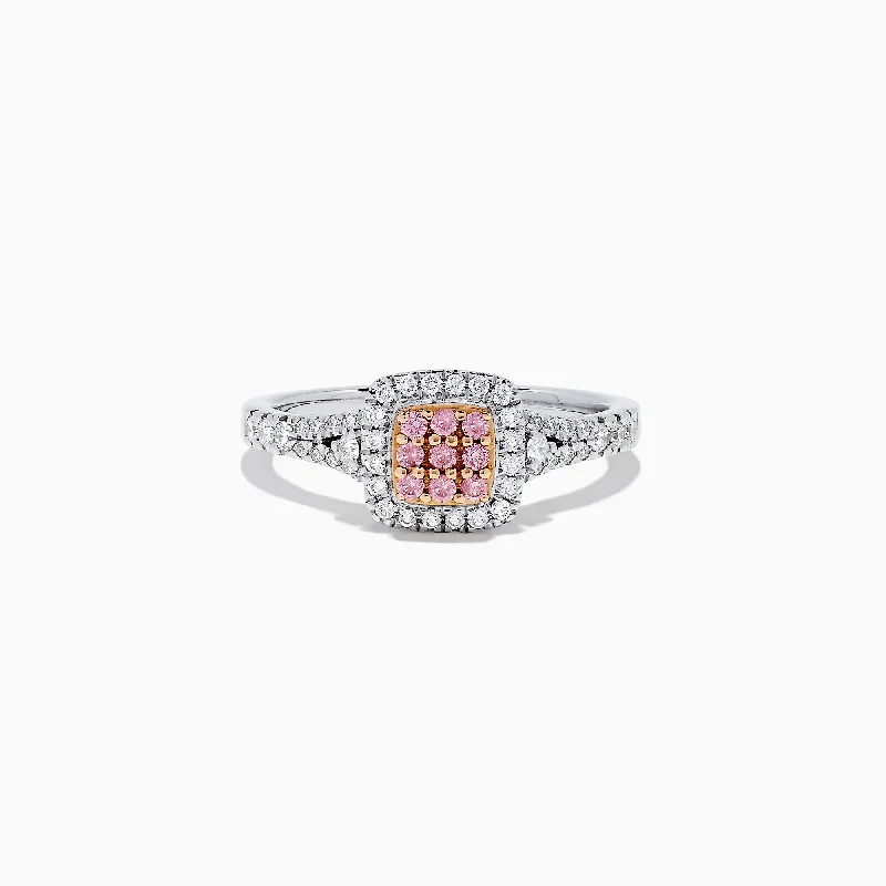 Affordable Luxury Jewelry – Style At A Great Price You'Ll Love Us Because 18K Two Tone Gold Pink and White Diamond Ring 0.37 TCW Affordable Luxury Jewelry – Style At A Great Price You'Ll Love Us Because 18K Two Tone Gold Pink and White Diamond Ring 0.37 TCW