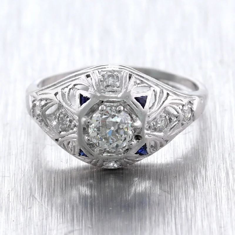 Dainty And Elegant Jewelry Now At Reduced Prices Limited Stock, Big Sale 1930's Antique Art Deco Platinum 0.80ctw Diamond Ring Dainty And Elegant Jewelry Now At Reduced Prices Limited Stock, Big Sale 1930's Antique Art Deco Platinum 0.80ctw Diamond Ring