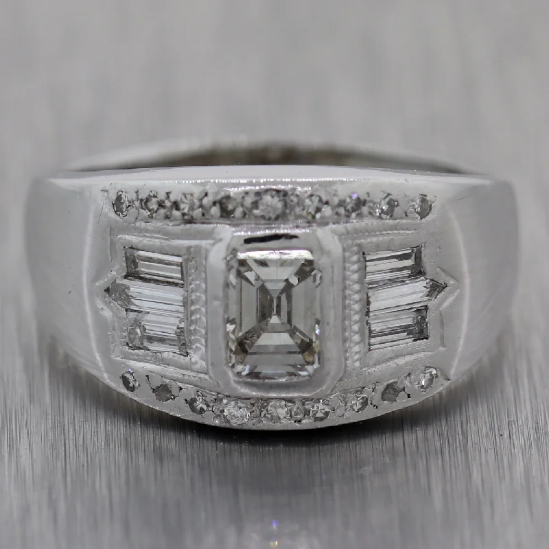 Seasonal Jewelry Sale – Upgrade Your Collection Best-Sellers 1930's Antique Art Deco Platinum 0.85ctw Baguette & Emerald Cut Diamond Ring Seasonal Jewelry Sale – Upgrade Your Collection Best-Sellers 1930's Antique Art Deco Platinum 0.85ctw Baguette & Emerald Cut Diamond Ring