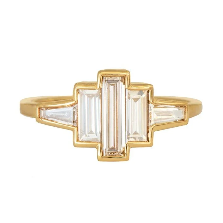 Unique Jewelry Designs Now At Discounted Rates Chic Style Discounts ORDER ONLY: 18K Gold Art Deco Bezel-Set Baguette Diamond Ring Unique Jewelry Designs Now At Discounted Rates Chic Style Discounts ORDER ONLY: 18K Gold Art Deco Bezel-Set Baguette Diamond Ring