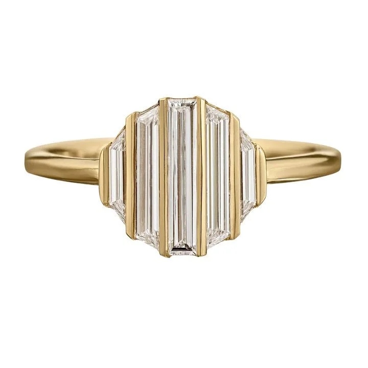 Exclusive Jewelry Bundles At Discounted Prices Luxury Fashion ORDER ONLY: 18K Gold "Ripple" Trapeze & Baguette Diamond Ring Exclusive Jewelry Bundles At Discounted Prices Luxury Fashion ORDER ONLY: 18K Gold "Ripple" Trapeze & Baguette Diamond Ring