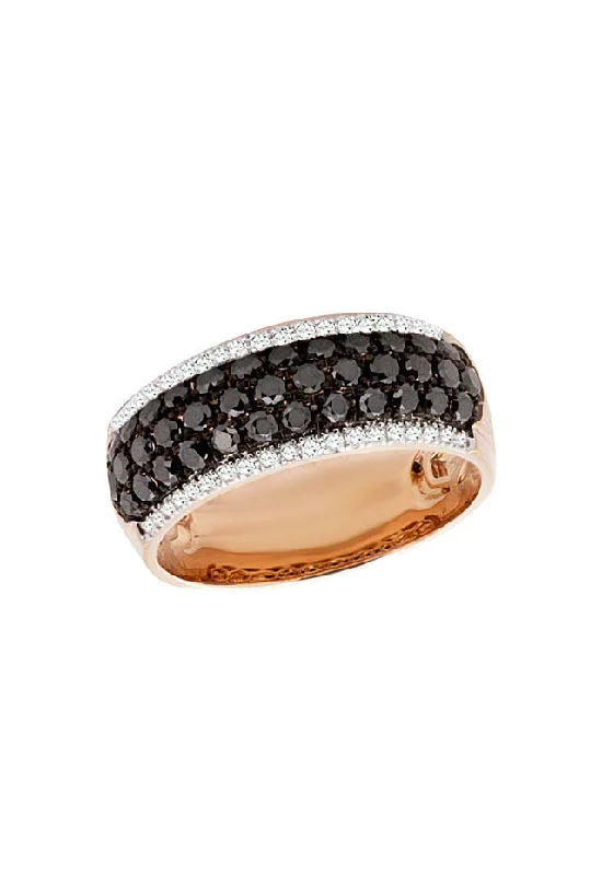 Huge Savings On Timeless Jewelry Collections Sporty Fashion Offers 14K Rose Gold Black and White Diamond Ring, 0.95 TCW Huge Savings On Timeless Jewelry Collections Sporty Fashion Offers 14K Rose Gold Black and White Diamond Ring, 0.95 TCW