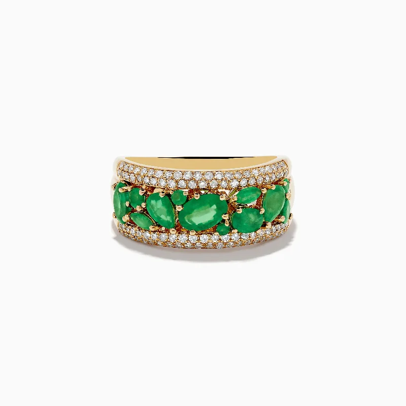 Limited Stock On Premium Jewelry At Low Prices Limited Time Deal Brasilica 14K Yellow Gold Emerald and Diamond Ring Limited Stock On Premium Jewelry At Low Prices Limited Time Deal Brasilica 14K Yellow Gold Emerald and Diamond Ring