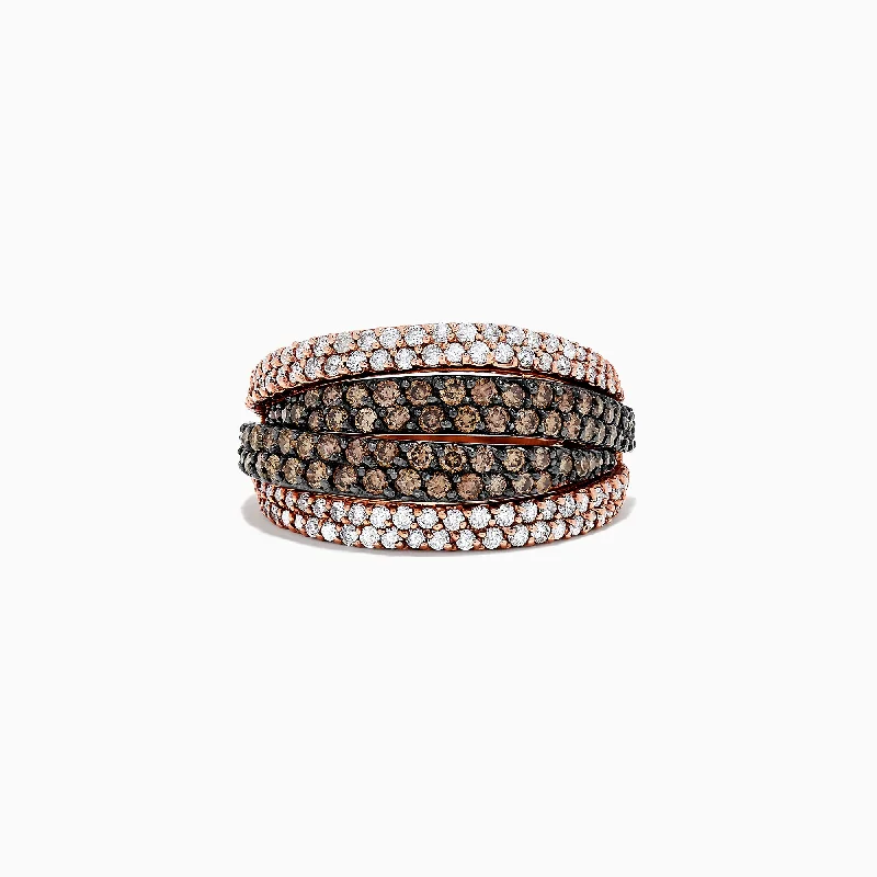 Affordable Luxury Jewelry For Every Occasion Fashion-Forward Offers 14K Rose Gold Espresso and White Diamond Ring, 2.05 TCW Affordable Luxury Jewelry For Every Occasion Fashion-Forward Offers 14K Rose Gold Espresso and White Diamond Ring, 2.05 TCW