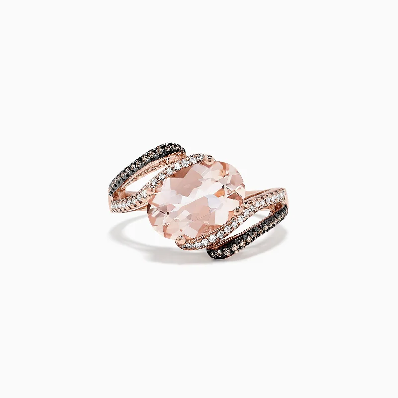 Exclusive Jewelry Sale – Shine For Less Bold Fashion Sales 14K Rose Gold Morganite and Diamond Ring, 3.43 TCW Exclusive Jewelry Sale – Shine For Less Bold Fashion Sales 14K Rose Gold Morganite and Diamond Ring, 3.43 TCW