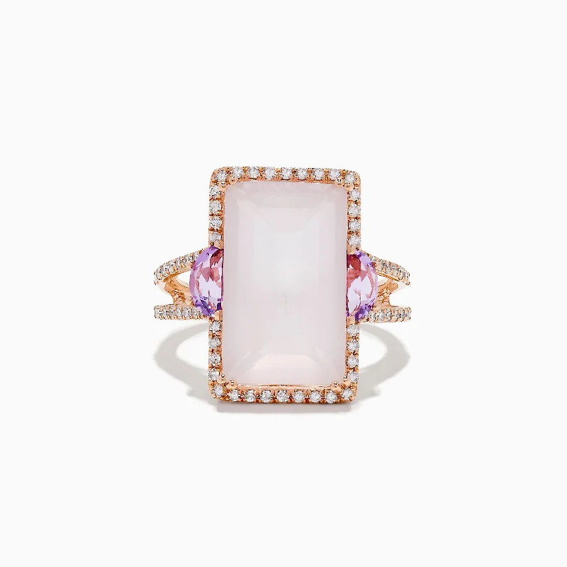 Premium Jewelry Now Available At Special Discounts Exclusive Designer Style Deals 14K Rose Gold Pink Rose Quartz, Pink Amethyst and Diamond Ring Premium Jewelry Now Available At Special Discounts Exclusive Designer Style Deals 14K Rose Gold Pink Rose Quartz, Pink Amethyst and Diamond Ring