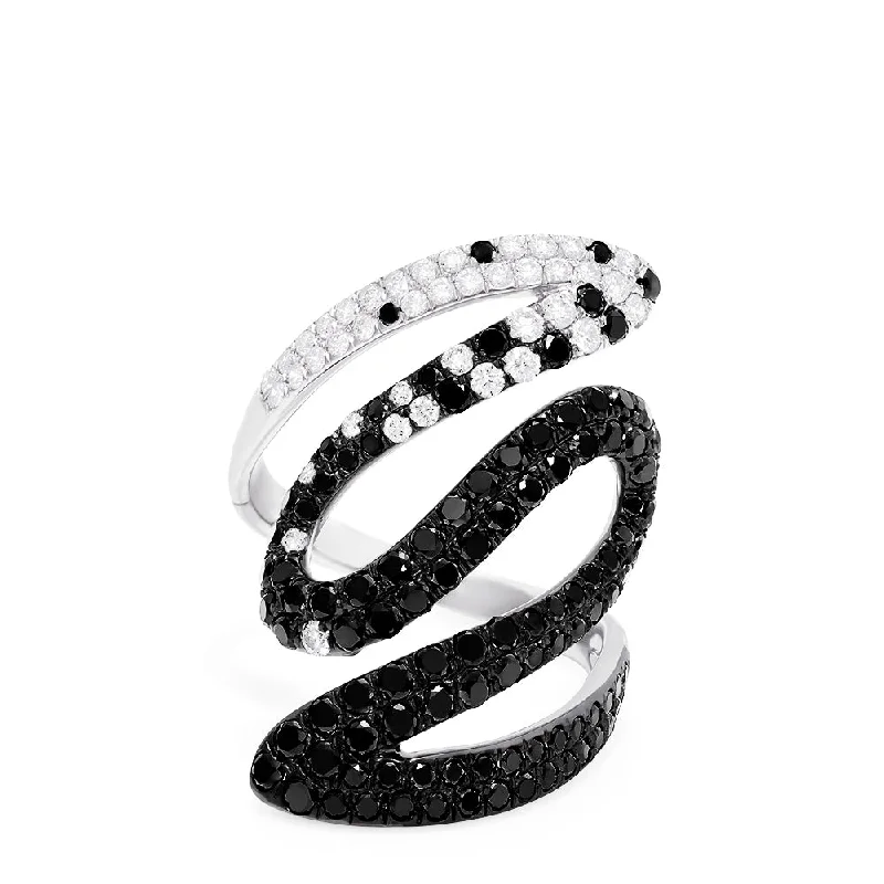 Gorgeous Jewelry, Limited-Time Savings The Good Stuff 14K White Gold Black and White Diamond Ring, 2.05 Gorgeous Jewelry, Limited-Time Savings The Good Stuff 14K White Gold Black and White Diamond Ring, 2.05