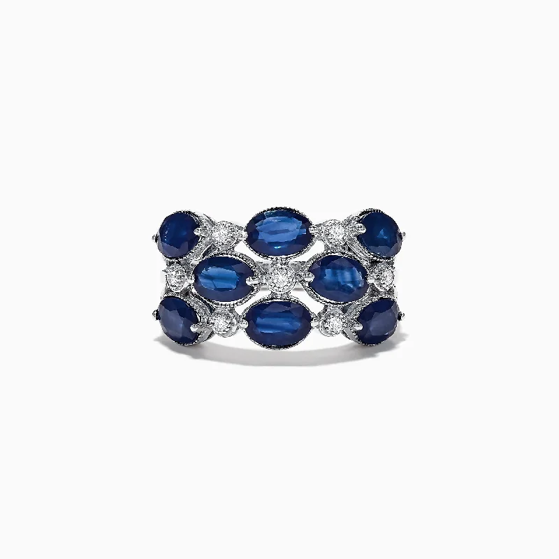 Special Sale On Handcrafted Jewelry – Shop Today Limited Time 14K White Gold Blue Sapphire and Diamond Ring, 4.66 TCW Special Sale On Handcrafted Jewelry – Shop Today Limited Time 14K White Gold Blue Sapphire and Diamond Ring, 4.66 TCW