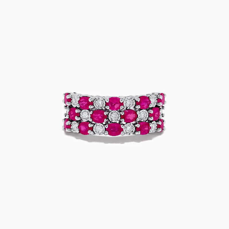 Shop Jewelry That Shines Without The High Price Flash Sale Fever 14K White Gold Ruby and Diamond Ring