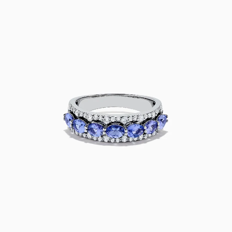 Get Ready To Sparkle – Special Jewelry Discounts Style Without Limits 14K White Gold Tanzanite and Diamond Ring, 1.23 TCW Get Ready To Sparkle – Special Jewelry Discounts Style Without Limits 14K White Gold Tanzanite and Diamond Ring, 1.23 TCW