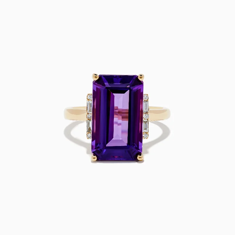 Unique Jewelry For Less – Shop The Sale Now Swimwear Summer Blowout 14K Yellow Gold Amethyst and Diamond Ring Unique Jewelry For Less – Shop The Sale Now Swimwear Summer Blowout 14K Yellow Gold Amethyst and Diamond Ring