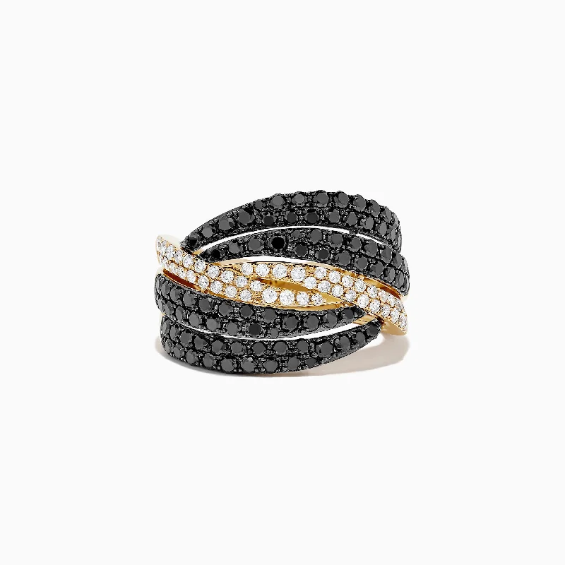 Your Dream Jewelry At Dream Prices Top Deals 14K Yellow Gold Black and White Diamond Ring, 1.55 TCW Your Dream Jewelry At Dream Prices Top Deals 14K Yellow Gold Black and White Diamond Ring, 1.55 TCW