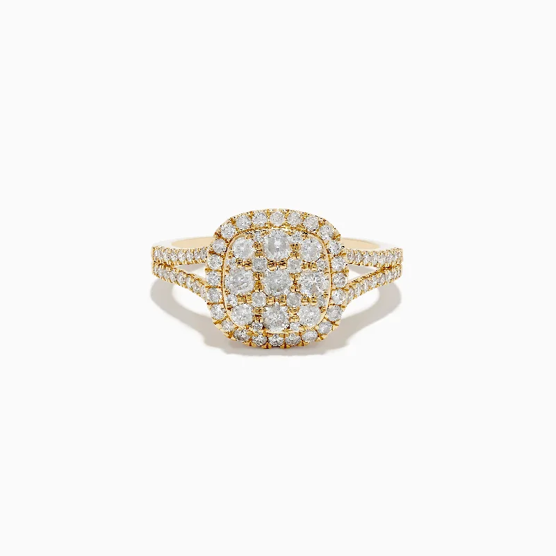 Eco-Friendly Sustainable Jewelry For Conscious Buyers Comfortable Chic Pave Classica 14K Yellow Gold Square Diamond Ring 0.97 TCW Eco-Friendly Sustainable Jewelry For Conscious Buyers Comfortable Chic Pave Classica 14K Yellow Gold Square Diamond Ring 0.97 TCW
