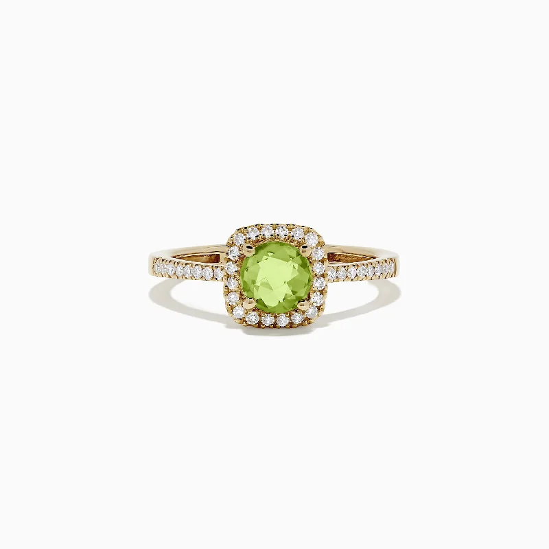 Luxury Jewelry Without The Luxury Price Tag New Styles Just In 14K Yellow Gold Peridot and Diamond Ring, 1.07 TCW Luxury Jewelry Without The Luxury Price Tag New Styles Just In 14K Yellow Gold Peridot and Diamond Ring, 1.07 TCW